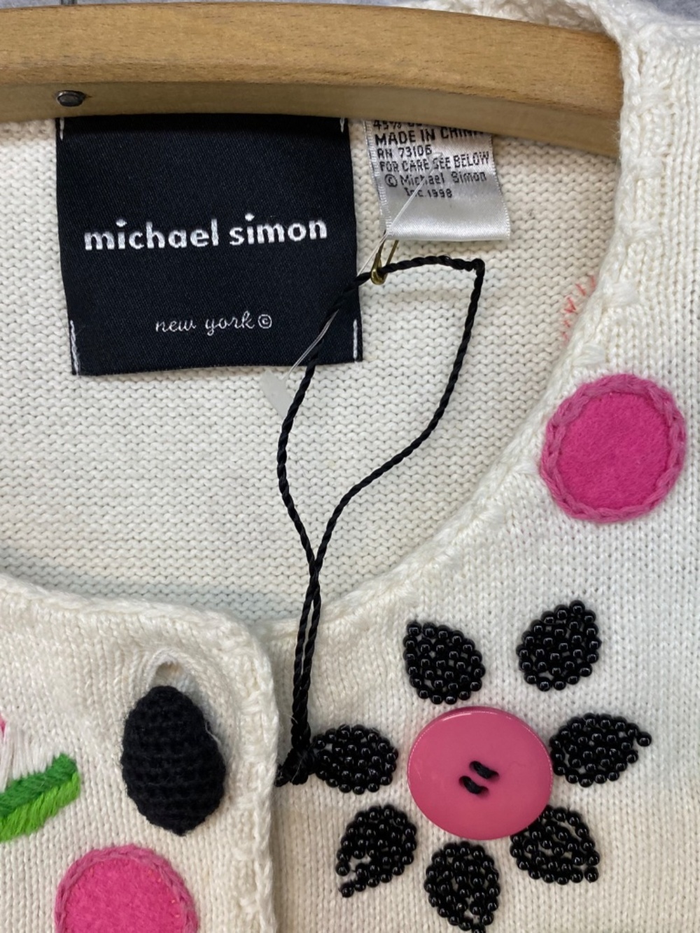 NEW! Vintage Michael Simon Cardigan S • Pants S • Watermelon • 1998 • Pant Set - Picture 3 of 16